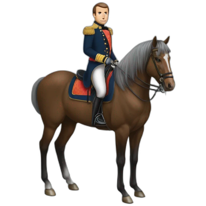 Macron a cheval emoji