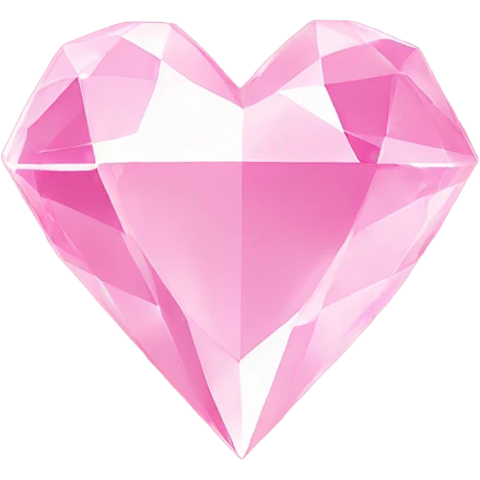 Pink diamond sparkle heart emoji