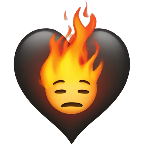 Heart on fire emoji