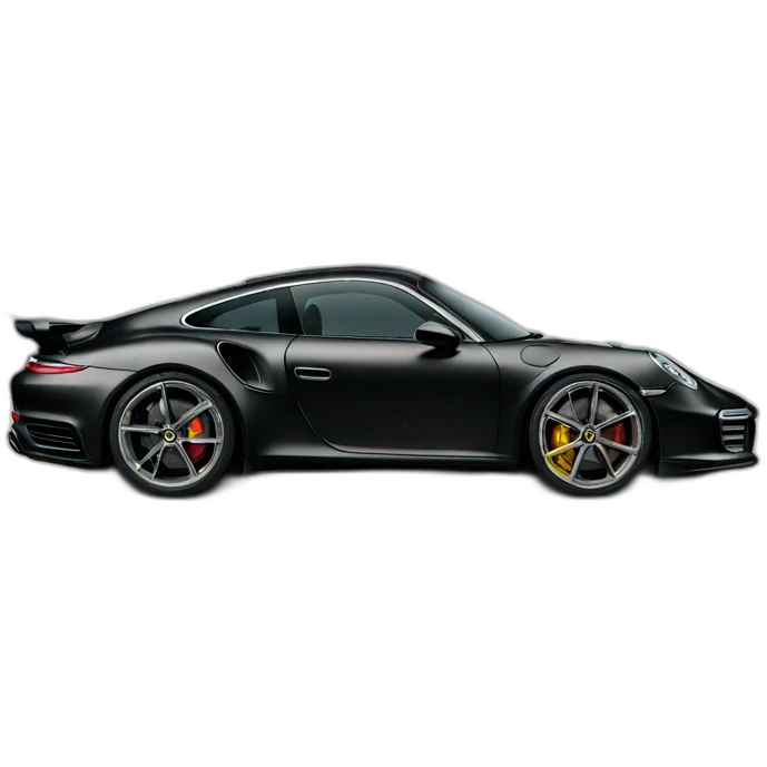 Black 911 turbo s emoji