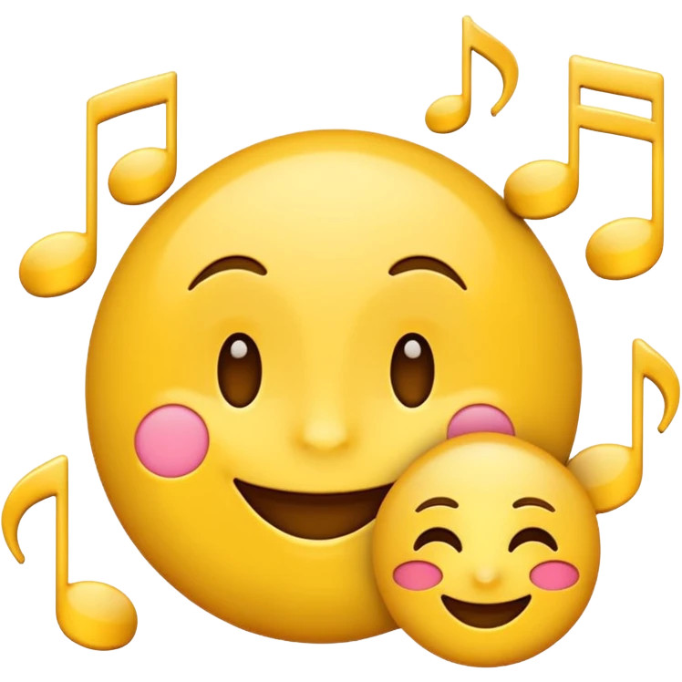 Thank you emoji with musical notes emoji
