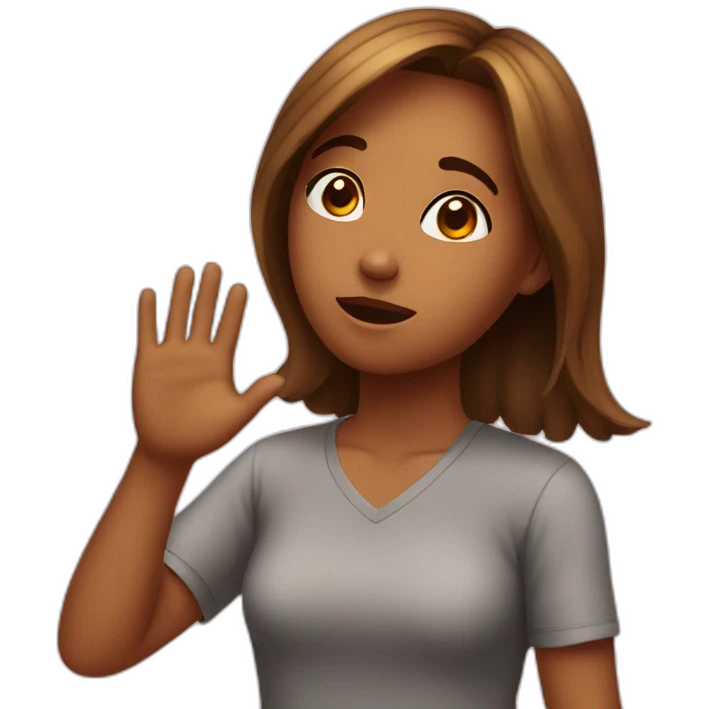 Asking sorry for girl emoji