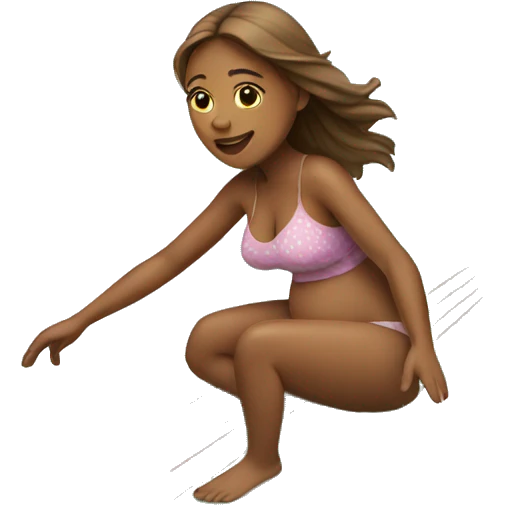 Pregnant woman riding surfboard emoji