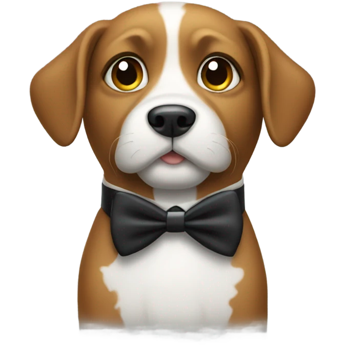 Dog with a tuxedo on  emoji