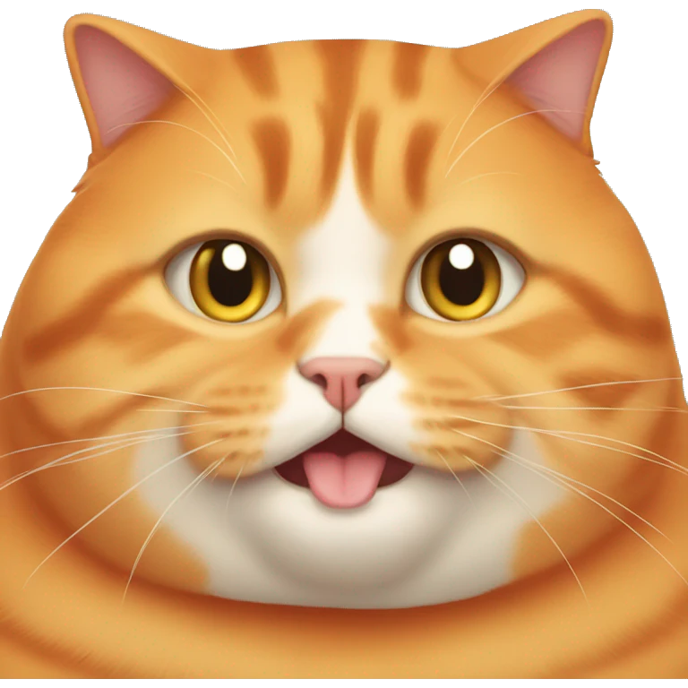 Orange obese cat emoji