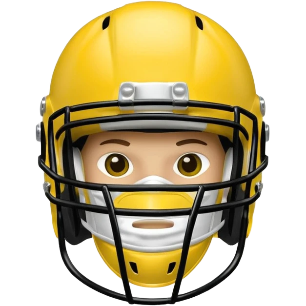 College football player helmet in yellow color emoji