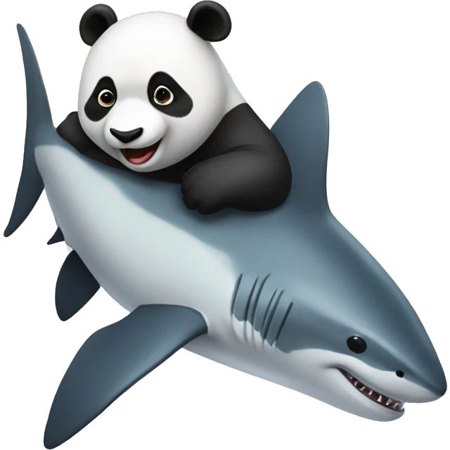 Panda on a shark emoji