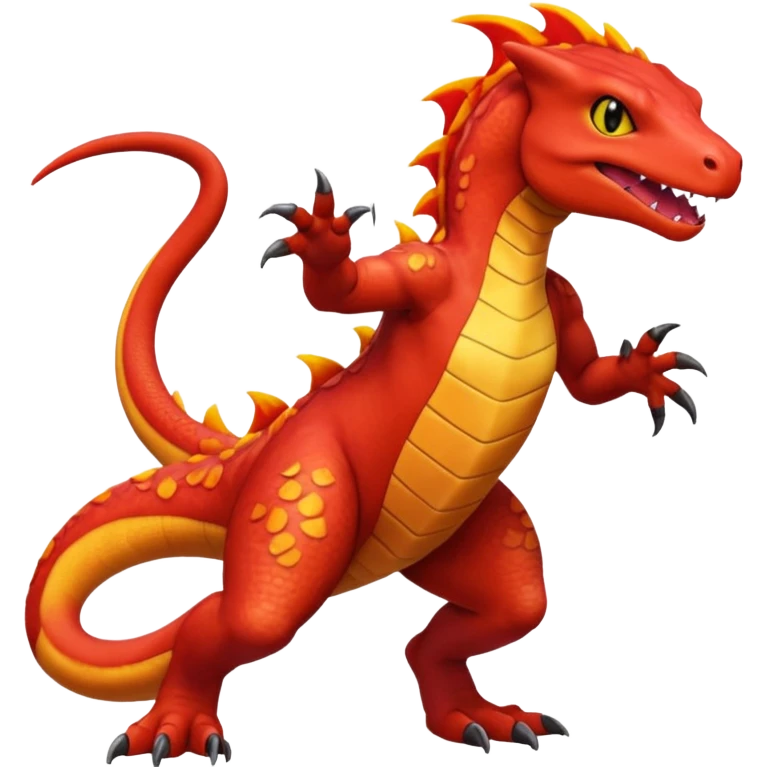 Guilmon-Salandit-Charmeleon-Fakémon-hybrid-creature (full body)  emoji