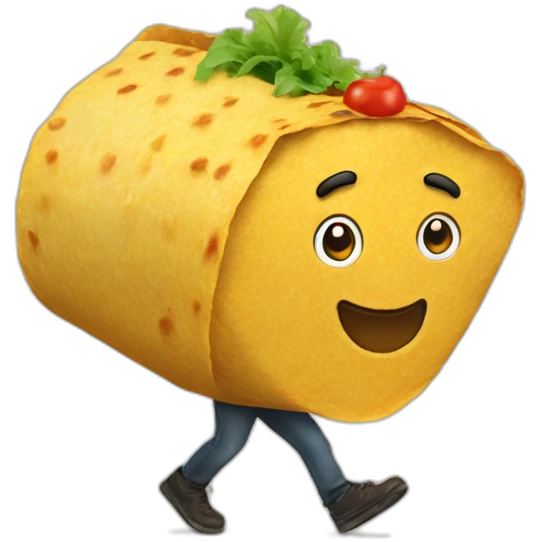 Walking taco emoji