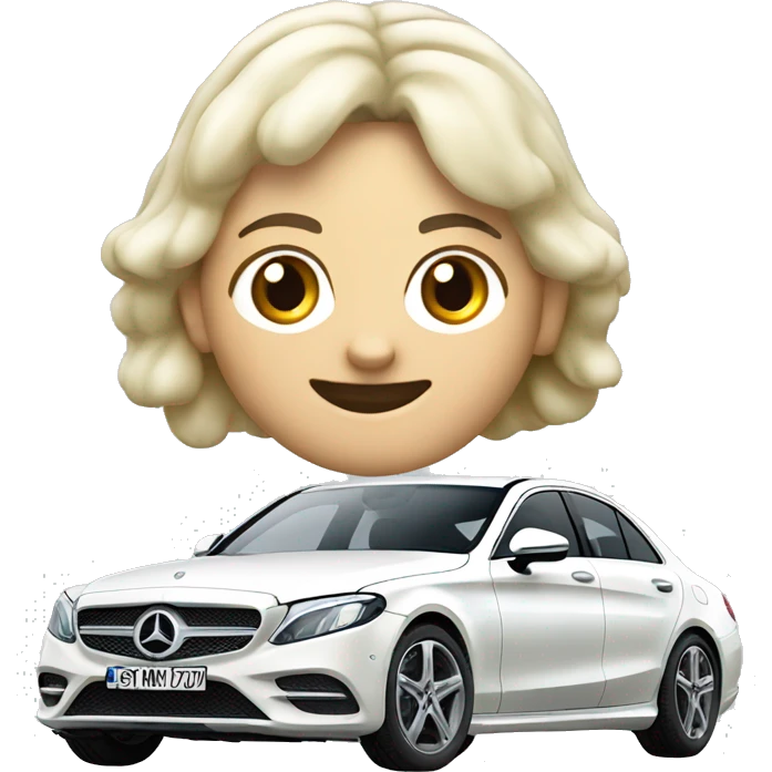 Mercedes-Benz c180 2020 white emoji