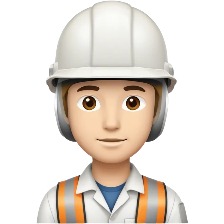 ingeniero con casco blanco  emoji