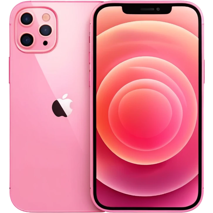 Pink iPhone 12 emoji