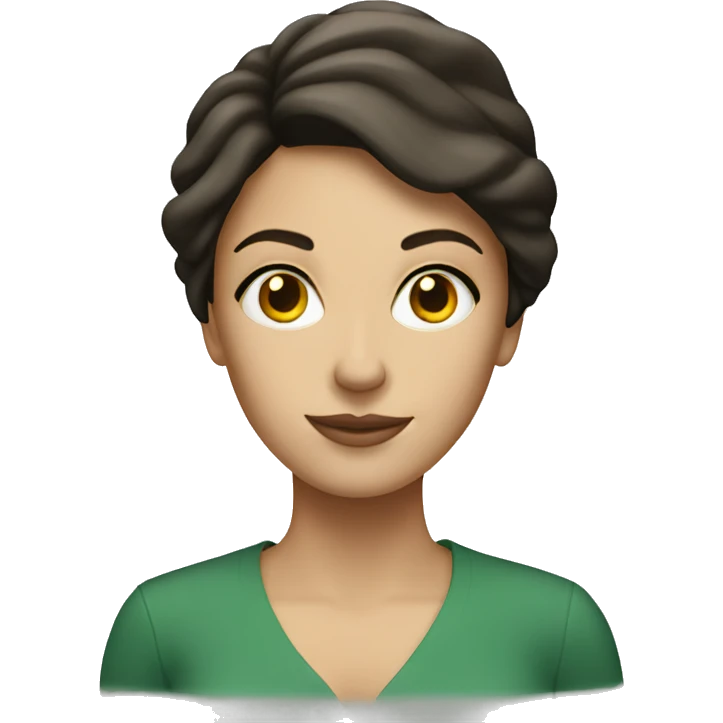 Brunette white woman with money emoji