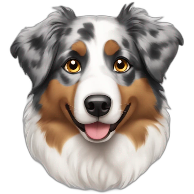 australian shepherd uneven coat colors emoji
