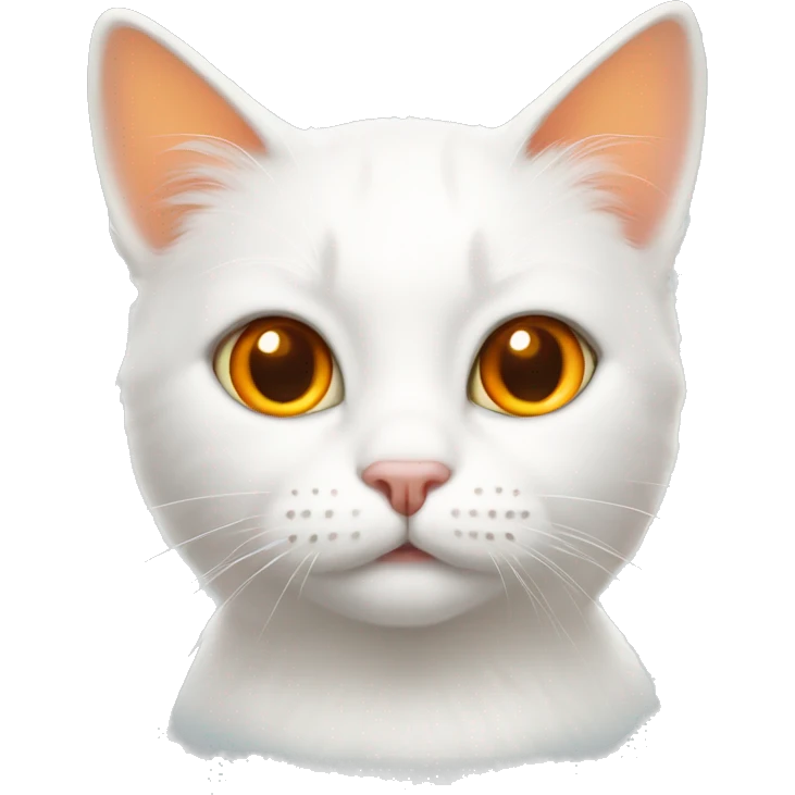White cat before orange spots emoji