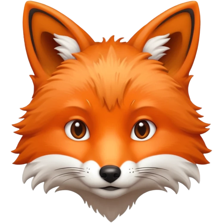 red fox face, clean and iconic, suitable for emoji or icon emoji