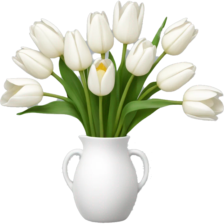 white tulip bouquet  emoji