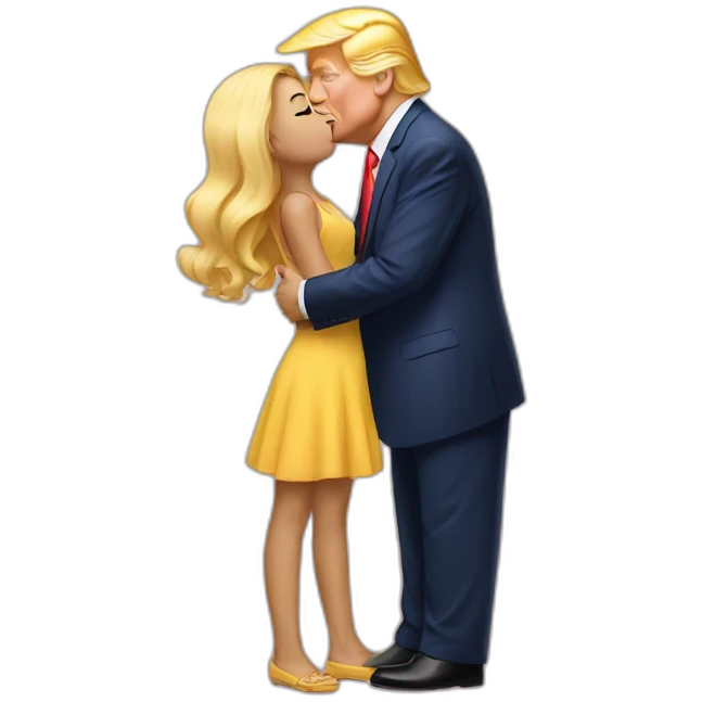trump kissing his daughter, positivity, inclusiveness emoji