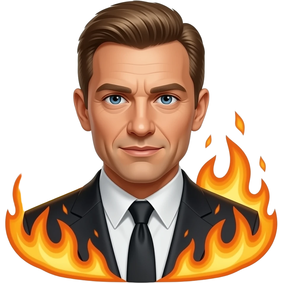 Quiero un emoji de un bond quemando emoji