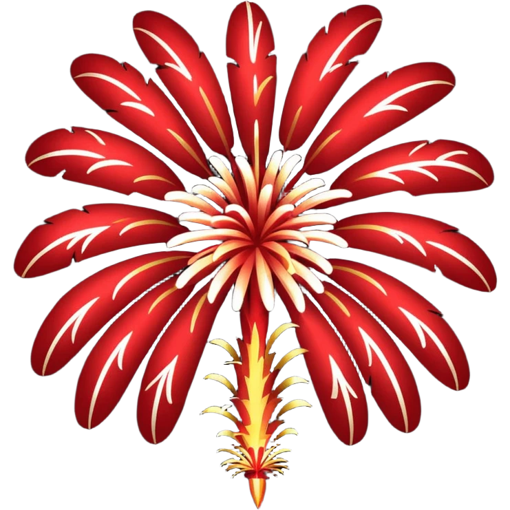 red fireworks emoji