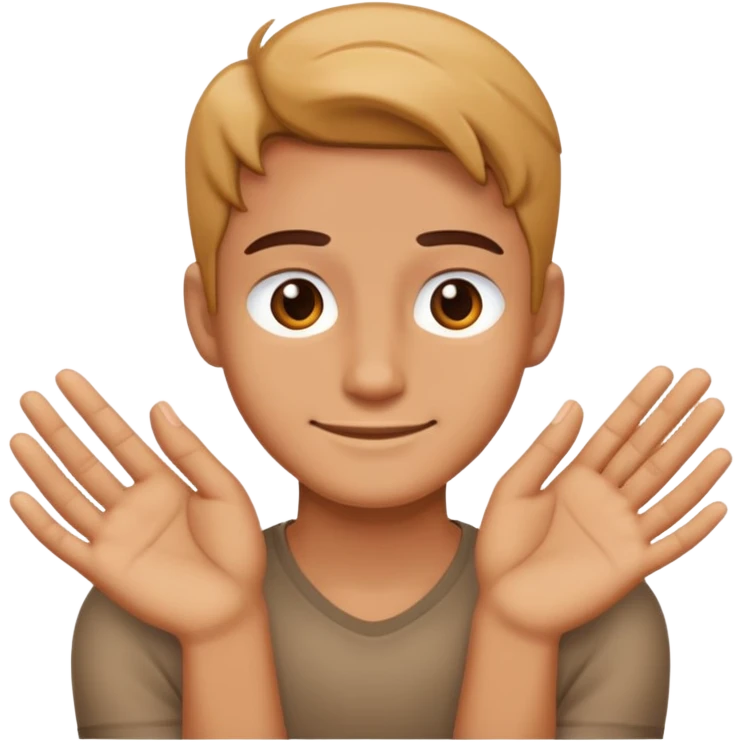 Smirk with hands  emoji