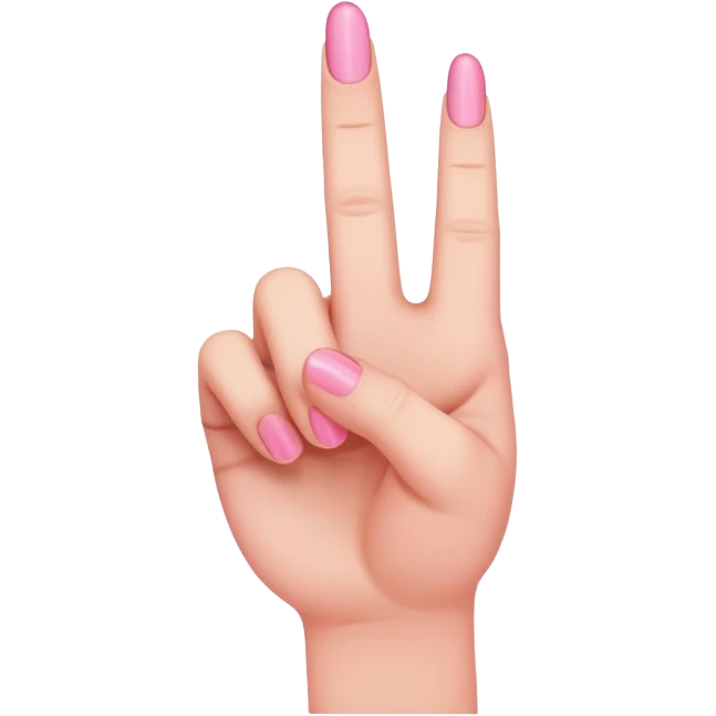 Pink middle finger emoji