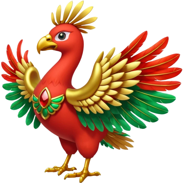 Pokemon red and green legendary Ho-Oh emoji