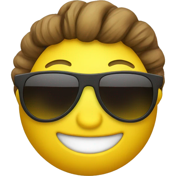 Yellow emoji thumbs up with sunglasses emoji