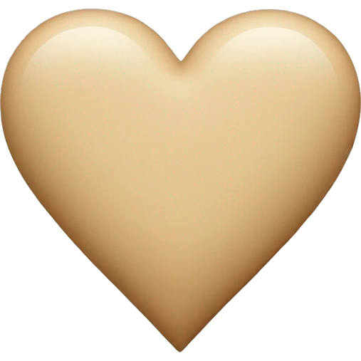 Beige heart  emoji