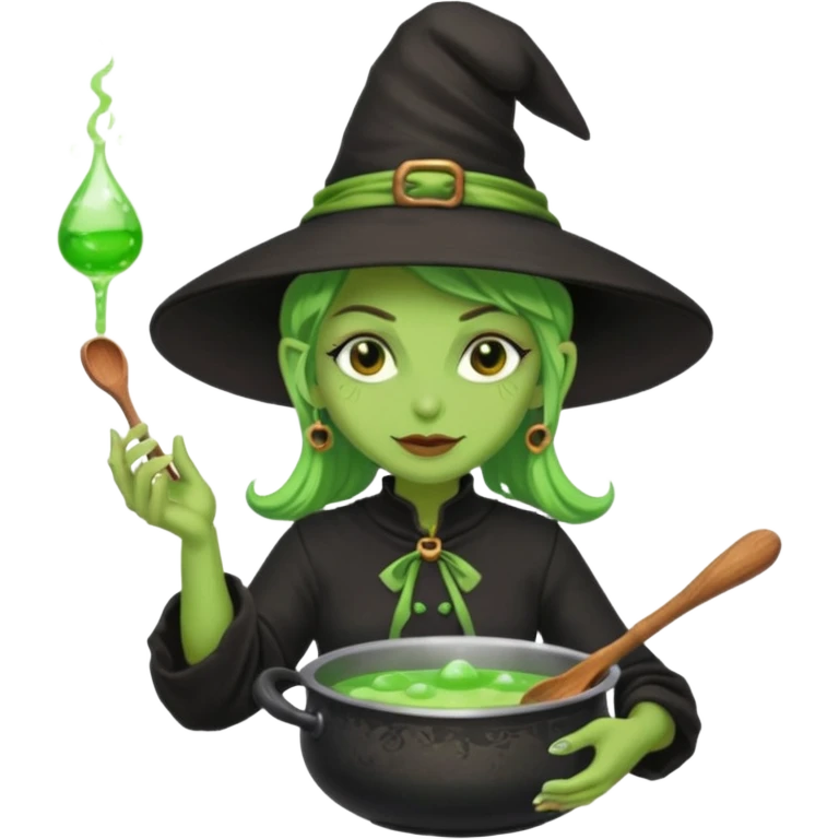 green witch cooking potion emoji