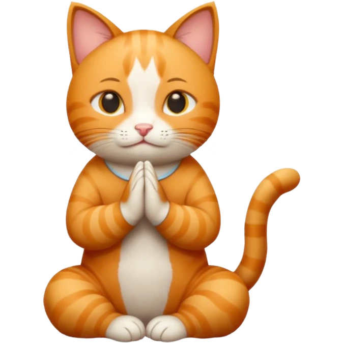 The cat prays emoji