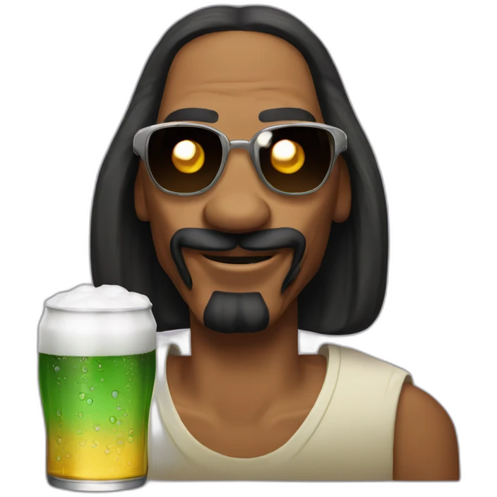 Snoop dog drink beer emoji