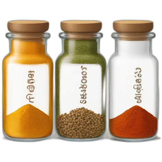 3 glasses bottle with spices  emoji