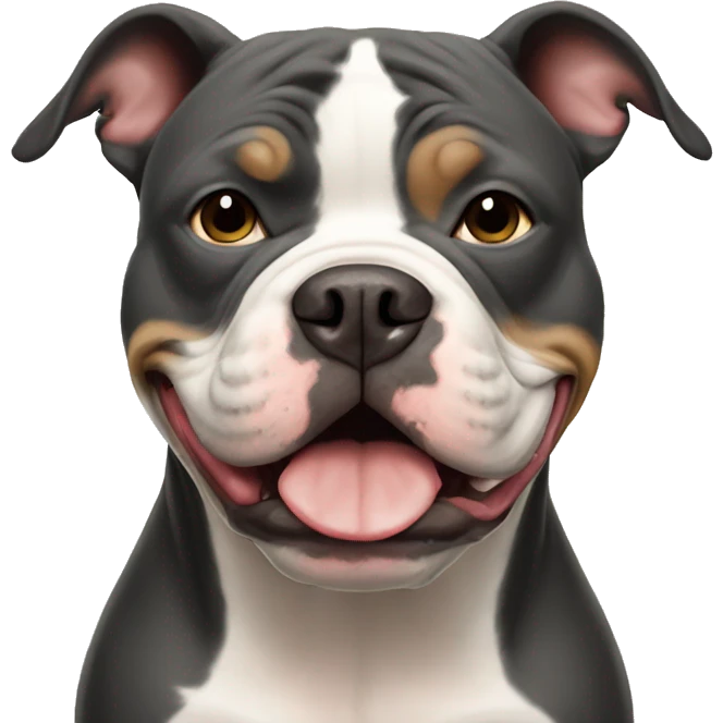 American bully with Alice cream  emoji