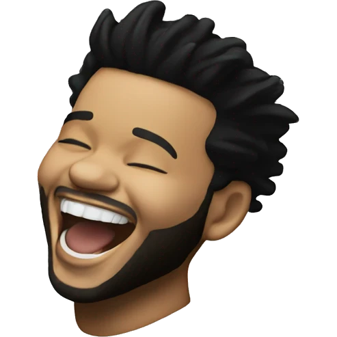 The Weeknd laughing emoji