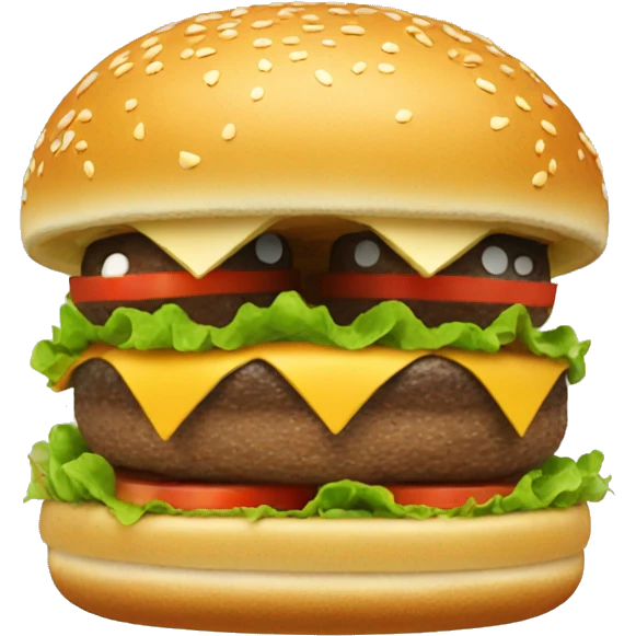 A hamburger with ET appearance  emoji