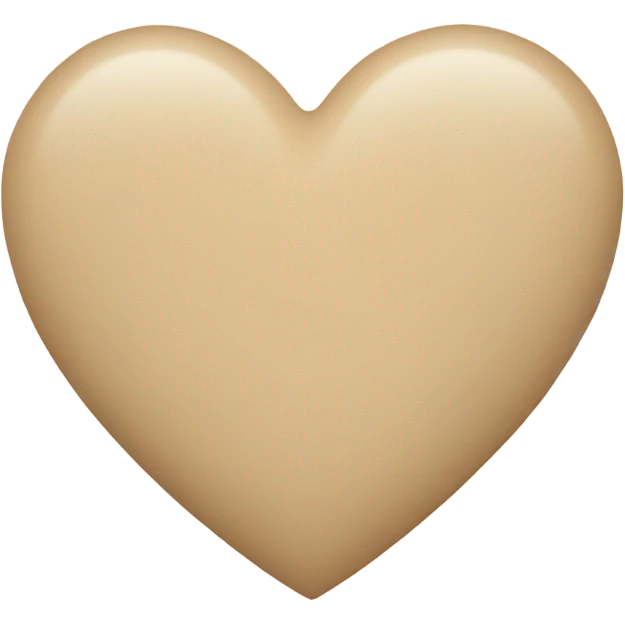 Beige heart  emoji