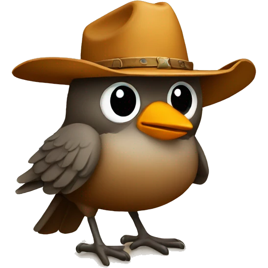 bird with cowboy hat emoji