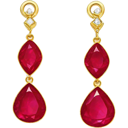 ruby earrings emoji
