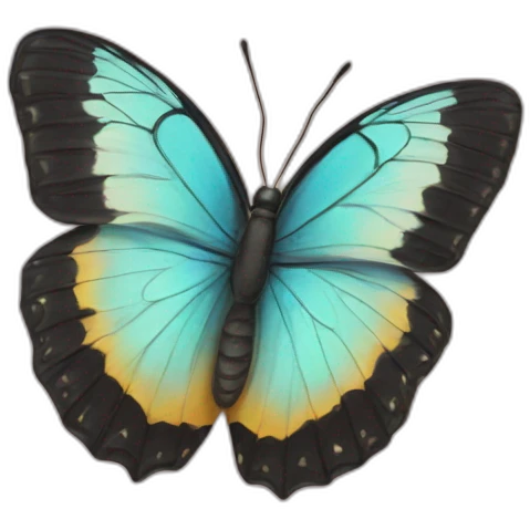 Butterflie with lips emoji
