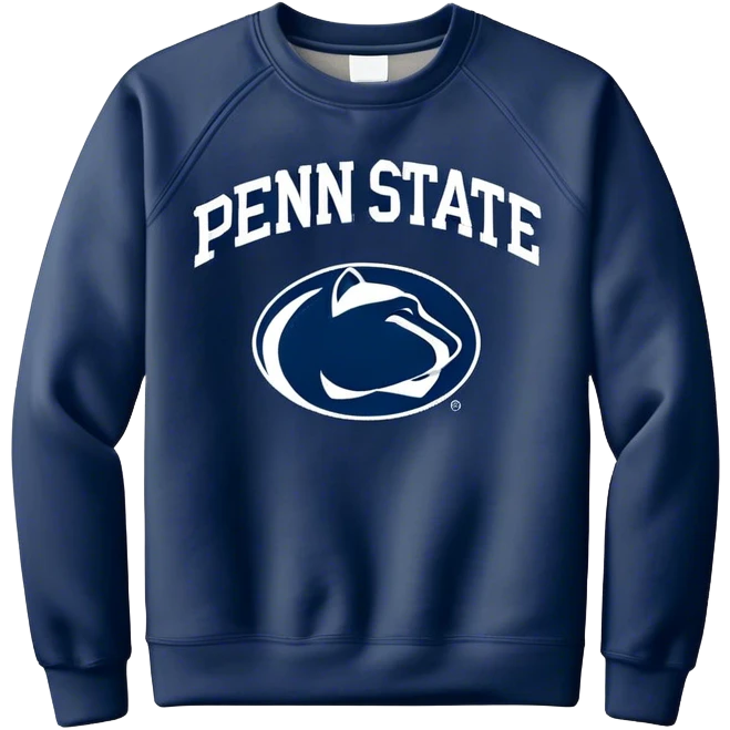 vintage navy blue penn state university sweatshirt emoji