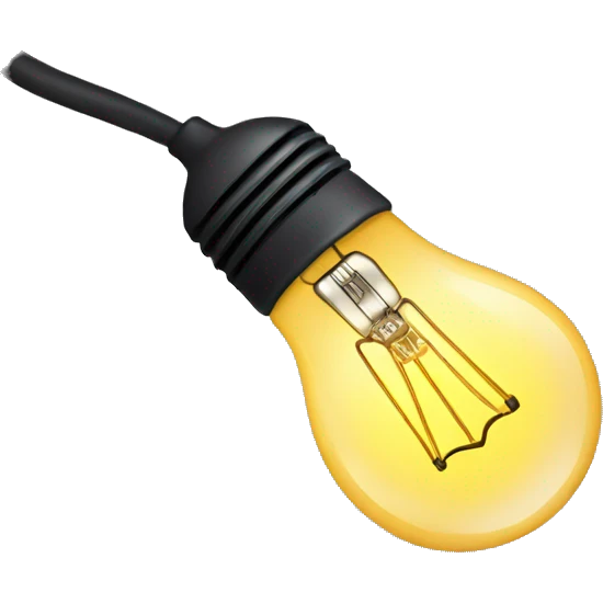 Bulb Lamp with cable emoji