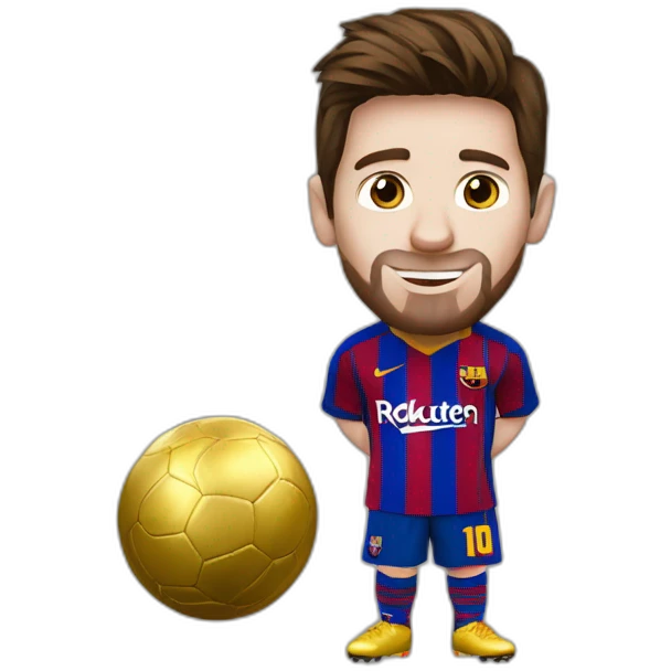 Messi vole un ballon d’or emoji