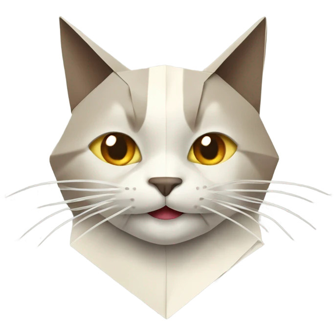 cat smiling origami saumon emoji