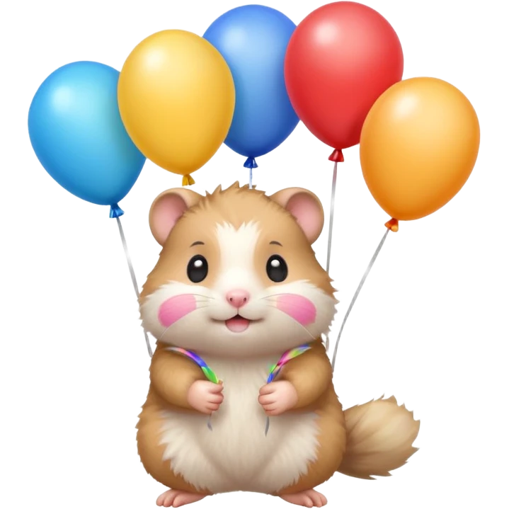 hamster with balloons emoji