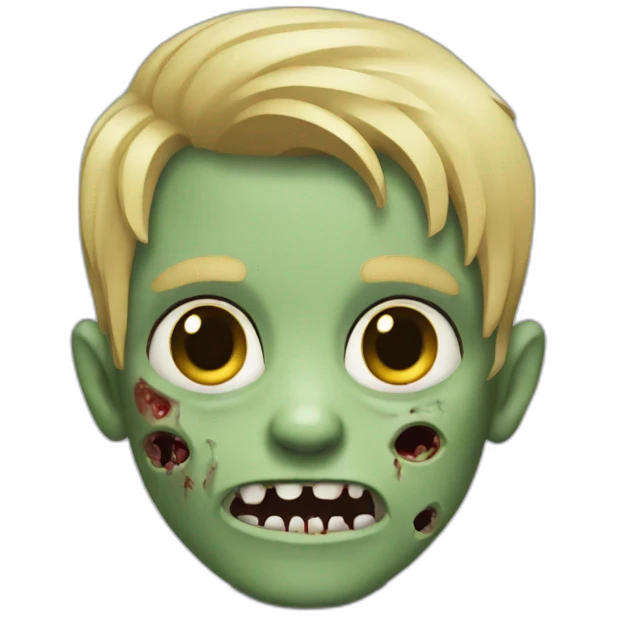 Zombie boy with blond hair emoji