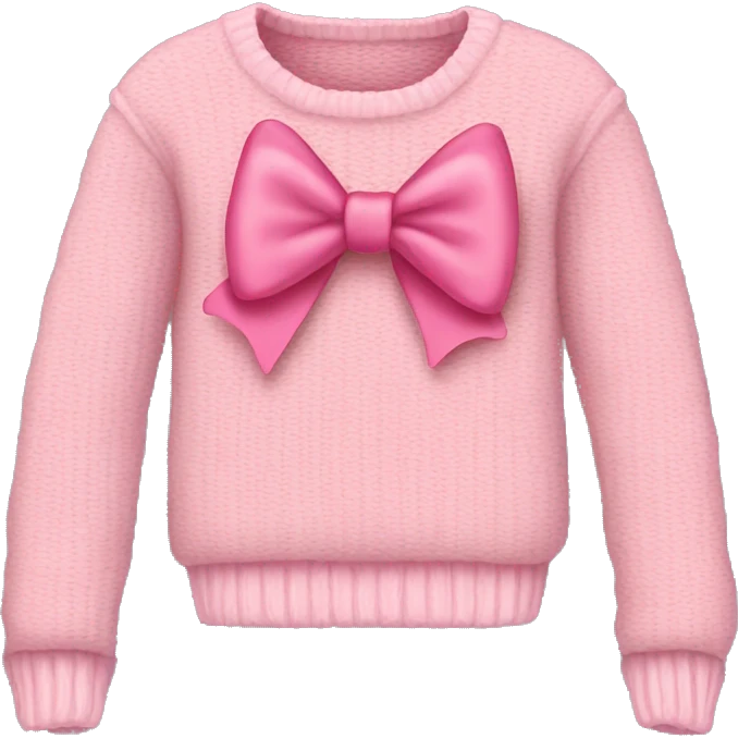 Sweater with pink bow emoji