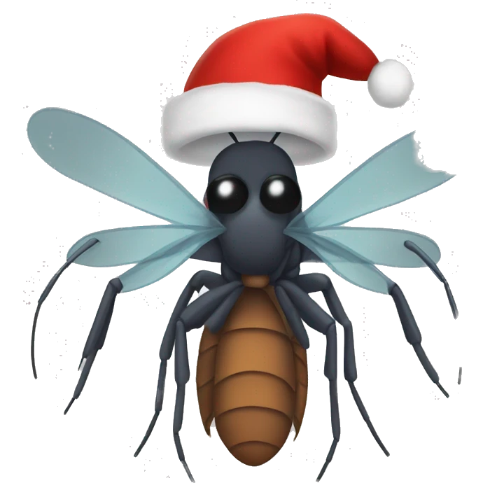 Christmas hat mosquito  emoji