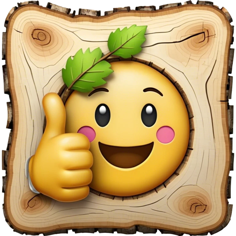 thumbs up emoji made of birch tree emoji