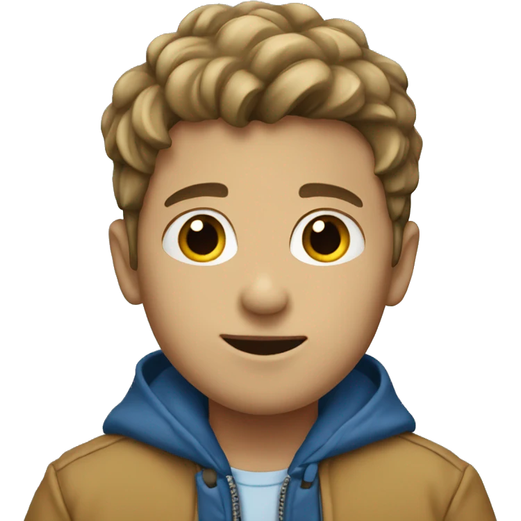 Boy with a blue jacket emoji